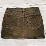 7 For All Mankind 7FAM Distressed Acid Washed Denim Jean Skirt 24 Photo 4