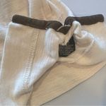 Ralph Lauren LAUREN Off White Long Sleeve Women’s T-shirt with Brown Suede Med Photo 4