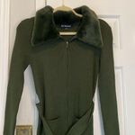 En Saison ribbed faux fur sweater dress Green Size L Photo 5