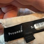 Proenza Schouler  Textured Off-White Dress 10 Cotton Silk Peplum Handkerchief Hem Photo 7