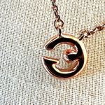 Rose gold G monogram pendant necklace Photo 3