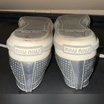 Miu Miu   Swarovski crystal toe-cap sliver sneakers flats size 38.5 8.5 Photo 1