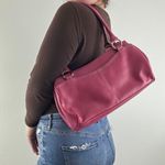 Liz Claiborne CRAZY HORSE Vintage 90s Y2K Hot Pink Faux Leather Barbiecore Shoulder Bag Purse Photo 0