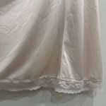YSL VTG Yves Saint Laurent Lingerie Nylon Half Slip Skirt Small Blush Lace Trim Photo 5