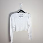 Aritzia NWT  Waffle West Long Sleeve Crop Top White Size Large Photo 6