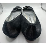 Madeline Flats Shoes, Size 7.5 M Black leather upper metallic Photo 7