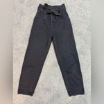 ALLSAINTS Ralita Paperbag High Rise Cropped Jeans – Black – Size 2 Photo 6