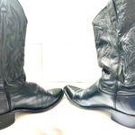 Justin Vintage Cowgirl Black Leather Boots Size 6 B mismatch Photo 1