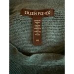 Eileen Fisher Women’s Linen Crepe Stretch Crew Neck Top Size L Teal Long Sleeve Photo 4
