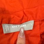Everlane  Woven PJ Top Boxy Button Down Drop Shoulder Long Sleeves Orange S Photo 5