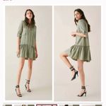 ZARA Green Mini Shirt Dress Photo 2