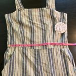 Gypsies & Moondust  Striped Jumpsuit Women's Large‎ Linen Blend Casual Coastal Photo 9