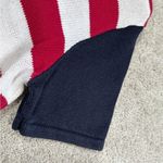 Christopher & Banks  Vintage American Flag Knit Sweater Shortsleeve Patriotic L Photo 3