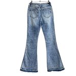 Driftwood FREE PEOPLE X  FARRAH FLARE JEANS Size 25 Western Patchwork Stripe 34" Photo 4