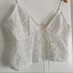 PacSun Lottie Moss White Floral See Through Tie Tank Top Photo 2