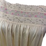 Vanity Fair  Buttercup Yellow Long Nightgown Gown Lace Embroidery Nylon Large Photo 1