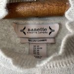 Nanette Lepore Gray Cashmere Ruffled Mockneck Sweater with Pearl Buttons Sz XS Photo 4