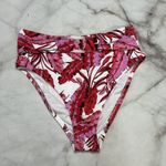 Jessica Simpson Paradiso Palm High-Waist O-Ring Bottoms Belt L Pink Red New Photo 1