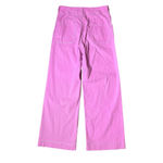 Anthropologie  Meave The Colette Wide Leg Crop Pink Contrast Stitch Pants 30 TALL Photo 4