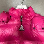 Moncler  Pink Maya Shiny Puffer Jacket Coat Hooded Unisex Photo 8