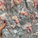 Cinderella Divine NWT Corset Off-Shoulder Floral Embellished Prom Dress Photo 2