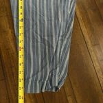 Madewell  Blue Linen-Blend Track Trousers in Stripe Size Medium style MD211 Photo 5