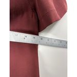 Ann Taylor  Silk Short Sleeve Crew Neck Top Burgundy Women's M Photo 5