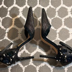 ZARA  Black Heels Embellished Ankle Strap EU 36 US 5.5 Photo 0