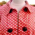 American Rag Coral & White Polka Dot Jacket Photo 10