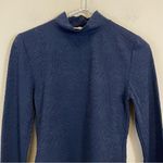 Aritzia Babaton Navy Shapelace High‎ Neck Long Cropped Top Size Small Photo 3
