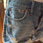 Madewell  Blue Distressed Jean Shorts Cuffed Photo 2