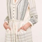 Anthropologie Floreat Perrie dress 14 peasant crochet lace V neck mini boho Black Photo 0