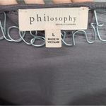 Philosophy NWOT  High-Low Boat Neck Blouse Large Photo 2