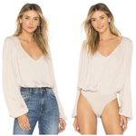 Free People Smockin’ & Rockin’ Long Sleeve Bodysuit Neutral Size Medium Photo 1