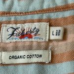 Faherty Isha 100% Organic Cotton Button Down Pocket Muslin Shirt Dress L Orange Size L Photo 5