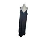 A New Day Women’s Black Slip Dress 3XL, Silky Satin V-Neck Adjustable Strap Photo 1
