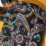 Vera Bradley NWT  Compact Traveler Bag black floral paisley Photo 1