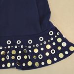 Michael Kors New  Navy Blue Mibi Dress With Metallic Accents Photo 1
