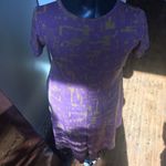 LuLaRoe Carly XXS high low purple and yellow knit swing dress Photo 1