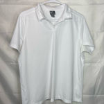 Champion EUC women’s solid white collared short sleeve active polo shirt XL Photo 0