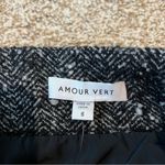Amour Vert NWOT Ira Tweed Miniskirt Belted Grey Size 6 Photo 8