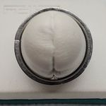 Blue & White Mother Of Pearl Inlay Ring Blue Size 8 Photo 3