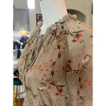 Allegra K  ruffled floral layered tiered chiffon smocked waist dress size xs Photo 9