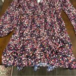 AQUA NWT Brand Floral Wrap Dress in Pink and Navy Size M Photo 2