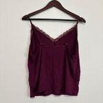 Victoria's Secret  Size S/M Modal Soft Maroon Plum Burgundy Lace Short Sleep SET Photo 4
