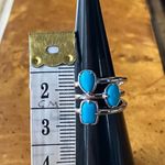 Sleeping Beauty Turquoise Sterling Silver Stackable Ring Set Size 6 Photo 8