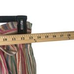 BCBGMAXAZRIA Size XS Pink Striped Cotton Striped Belted Paperbag Shorts Photo 5