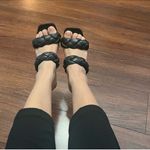 EXPRESS  Black Heels Braided Double Band 6 Photo 5