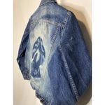 Levi's  Upcyled Jean Jacket XL Blue Denim Trucker Edgy Biker Street Rocker 80s 90s Photo 7