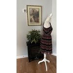 Miss Sixty One Shoulder Elastic Waist Striped Print A-Line Skirt DRESS Size 2 Photo 4